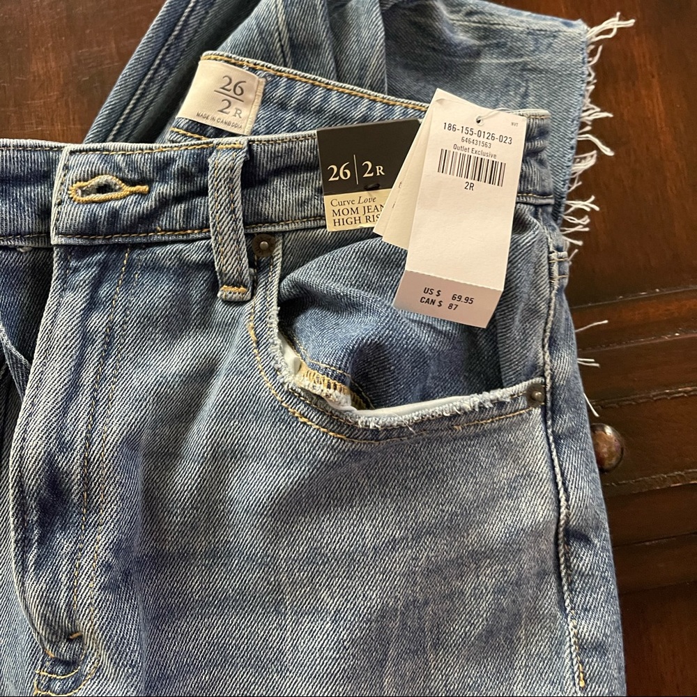 NWT Abercrombie & Fitch high rise mom jeans